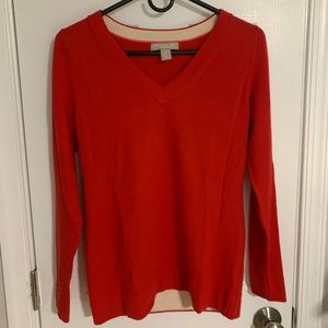 BR Red V Neck Sweater, Small